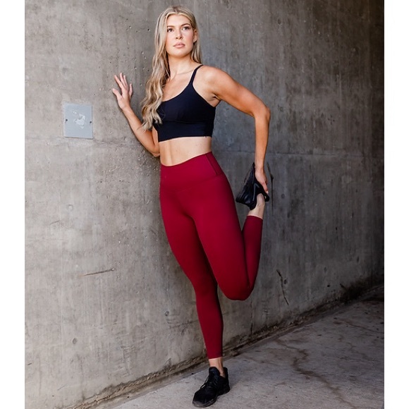 BORN PRIMITIVE x Barbella - Cabernet High Waist Synergy Full Length Leggings - M - Picture 12 of 13